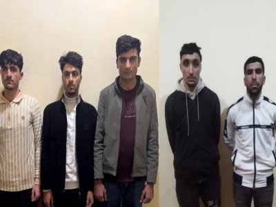 Azərbaycan sərhədini pozan əcnəbilər tutuldu - FOTOLAR