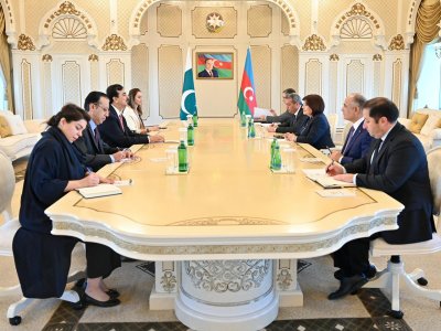 Sahibə Qafarova Pakistan Senatının sədri ilə görüşdü - FOTO