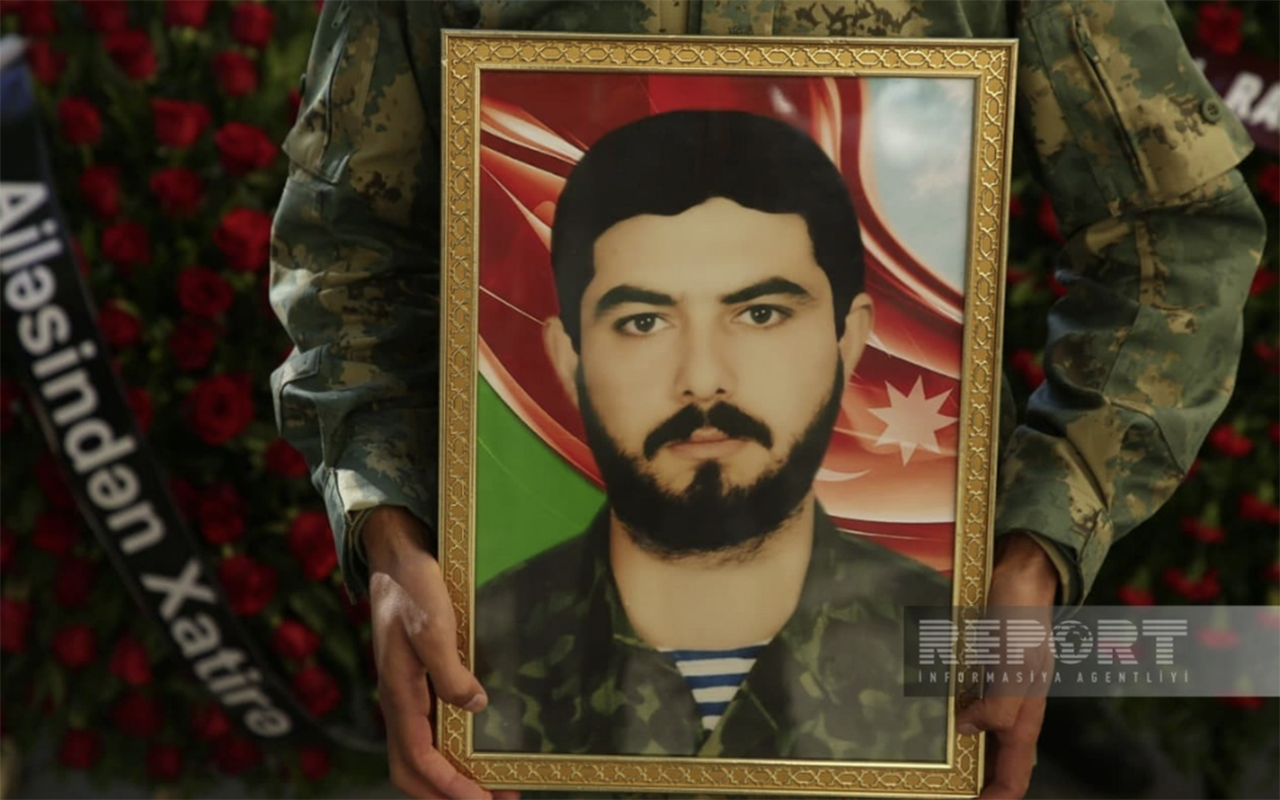 İtkin şəhidimizlə vida mərasimi keçirildi - FOTOLAR