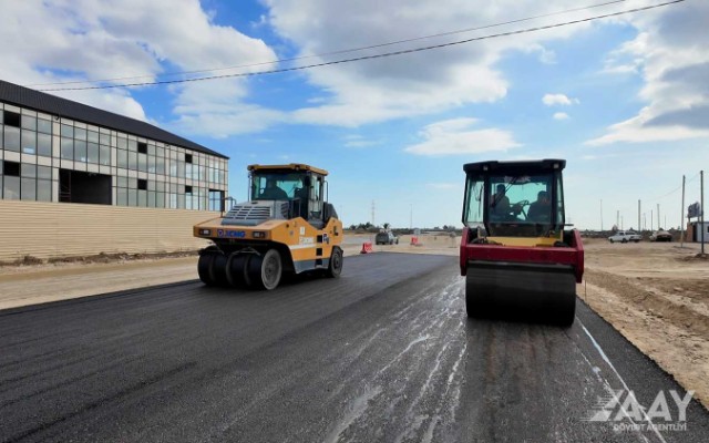 Zığ dairəsi-Hava Limanı yoluna birləşdirən yanaşma yolları tikilir - VİDEO