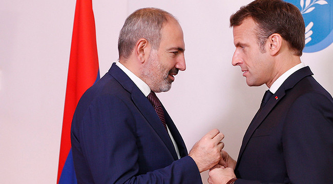 Paşinyan Makronla görüşüb