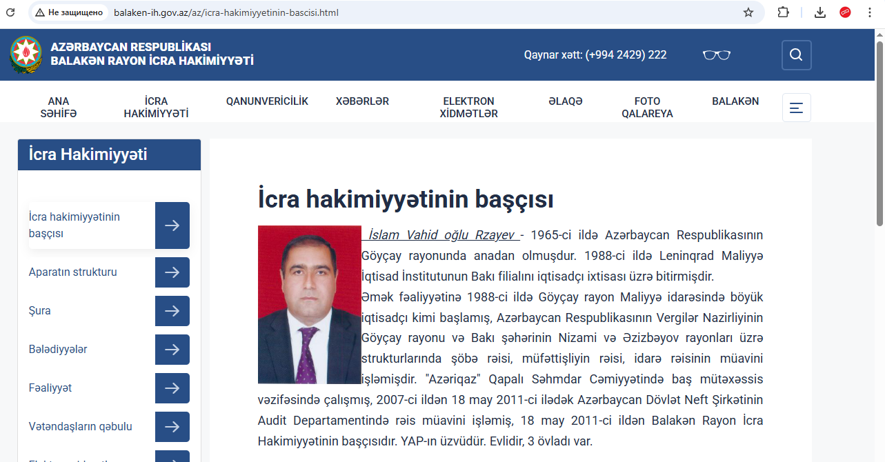 İcra Hakimiyyəti İslam Rzayevi hələ də icra başçısı postunda “görür” - FOTO