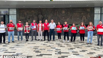 Füzuliyə yeni köçən sakinlərə mina təhlükəsi ilə bağlı təlim keçirilib