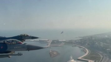 Hərbi paradda F-16-dan çəkilmiş videogörüntülər