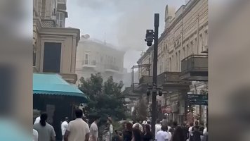 "Tarqovı"da bina yanır - VİDEO