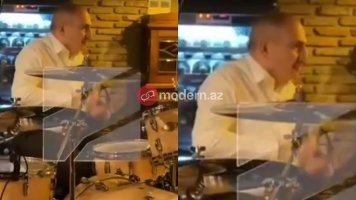 Paşinyan səhnəyə çıxdı - barabanda ifa etdi - VİDEO