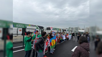 Bakıda Yeni Kaledoniya və Fransız Polineziyası komandalarına dəstək aksiyası keçirildi