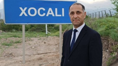 Jurnalistə Qarabağda ev verildi - FOTOLAR