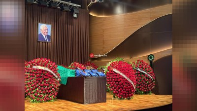 President and First Lady sent a wreath to the farewell ceremony for Nariman Hasanzade