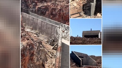 Ermənistan Azərbaycanla sərhəddə beton istehkamlar qurur - FOTO