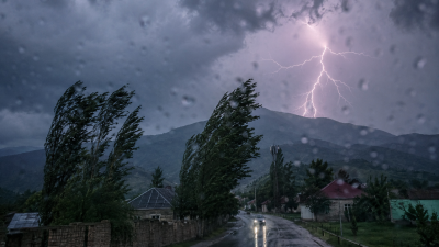 Rayonlara yağış yağdı, külək gücləndi