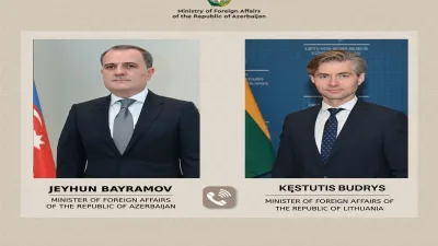 Ceyhun Bayramov litvalı həmkarı ilə danışdı - əsas gündəm bu oldu