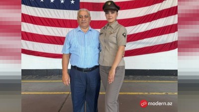 Azərbaycanlı jurnalistin qızı Amerika ordusunda xidmət edir - FOTO