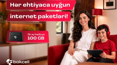 Bakcell-dən Wi-Fi modemi alın, ilk abunəliyiniz pulsuz olsun