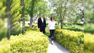 Prezident və birinci xanım Şamaxıda səfərdədir