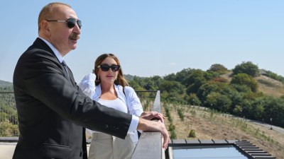 Prezident və xanımı “Meysari Grand Hotel & SPA” kompleksinin açılışında - GÖRÜNTÜ