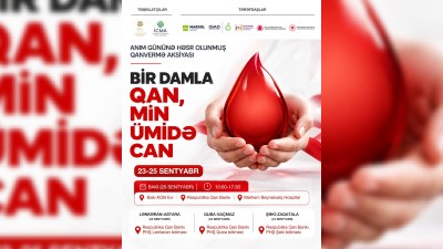 Anım Gününə həsr olunan qanvermə aksiyası keçiriləcək