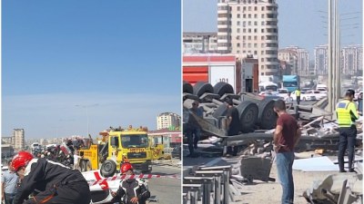 Bakı-Quba yolunda yük maşını minik avtomobilin üstünə aşdı, ölən və yaralananlar var