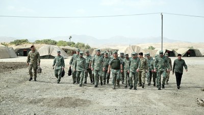 Zakir Həsənov qardaş ölkələrin birgə hərbi təlimini izlədi - GÖRÜNTÜ