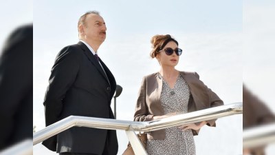 Prezident və birinci xanım Formula 1-i izləyirlər