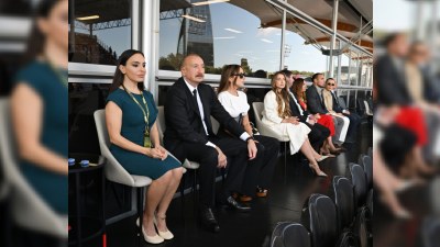 Prezident və birinci xanım Formula 1-i izləyib - YENİLƏNİB