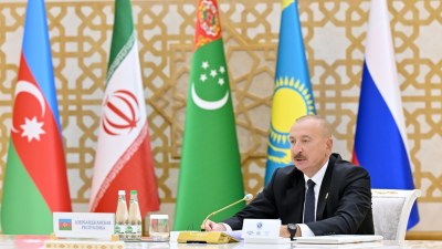 Azərbaycan, Rusiya və İran prezidentlərinin üçtərəfli görüşü başladı