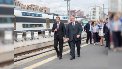 Çexiyanın nəqliyyat naziri Bakı Dəmiryol Vağzalında olub - FOTOLAR