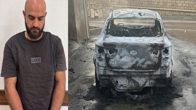 Məktəb direktorunun avtomobilini yandıran şəxs həbs edildi