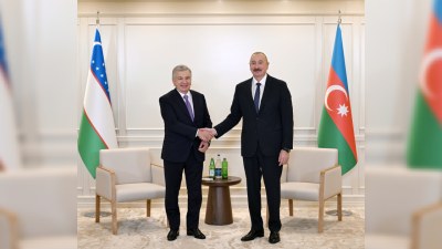 İlham Əliyev Özbəkistan Prezidenti ilə görüşdü - YENİLƏNİB