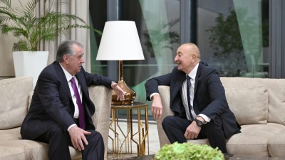 İlham Əliyev Tacikistan Prezidenti ilə görüşüb