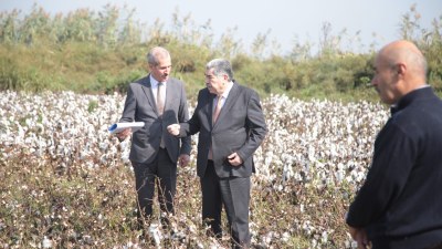 Rüstəm Xəlilov pambıq yığımı ilə əlaqədar sahələrə baxış keçirib - FOTO