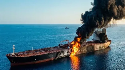 Hörmüzdə tanker yanıb