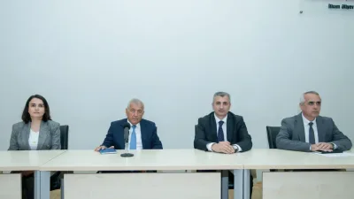 Rektor PKTU-BMU Mühəndislik fakültəsinin tələbələri ilə görüşüb - FOTO