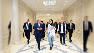 Leyla Əliyeva Səmərqənddə komplekslə tanış olub - FOTO