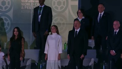 Prezident FIFA U-15 dünya çempionatının açılış mərasimini izləyir