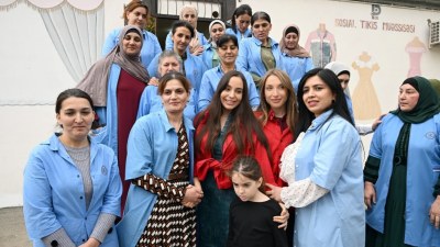 Leyla Əliyeva Şamaxıda 21 qadının çalışdığı müəssisəyə getdi - FOTOLAR