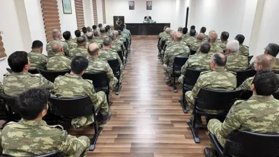 Hərbi vəzifəlilərin təlim toplanışları başa çatdı - FOTOLAR 