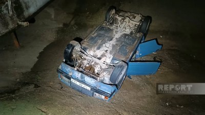 Tovuzda avtomobil kanala aşıb, yaralılar var