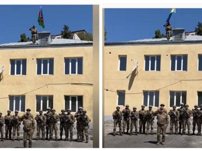 Bayrağımız Laçın şəhərində - General Prezidentə məruzə etdi - VİDEO