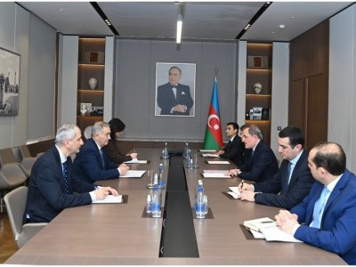 Ceyhun Bayramov baş katiblə görüşdü - FOTO