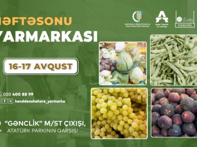 Bakıda “Kənddən Şəhərə” yarmarkası keçiriləcək