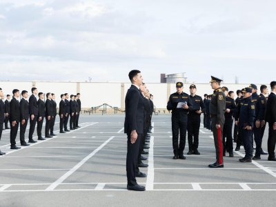 Vilayət Eyvazov sıra baxışı keçirdi - FOTO