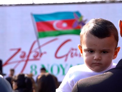 Cəbrayıl şəhərində Zəfər Günü qeyd olunub - FOTOLAR