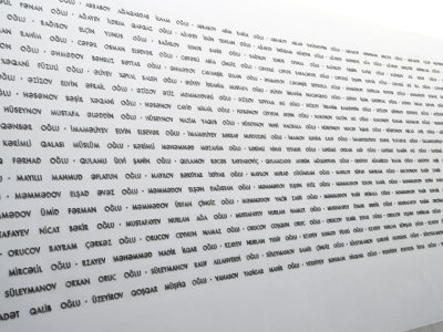 Zəfər Muzeyinin divarlarına şəhidlərimizin adları həkk olunub