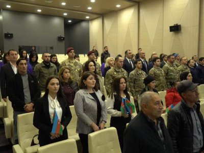 Gəncədə zəfər günü ilə bağlı tədbir keçirilib - FOTO