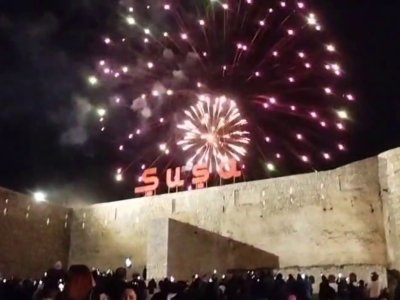 Şuşada möhtəşəm atəşfəşanlıq - FOTO