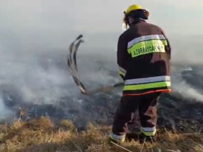 Gədəbəydə yanğın: hadisə yerinə hərbçilər də cəlb olundu - VİDEO