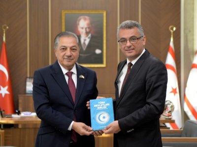 Azərbaycan deputatları Şimali Kipr prezidenti ilə görüşdülər - FOTOLAR