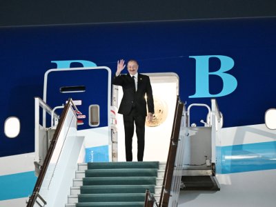 İlham Əliyevin Özbəkistana səfəri başa çatdı - FOTO