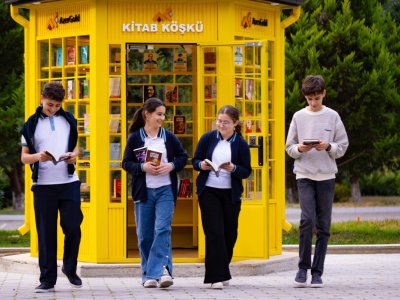 “AzerGold”un təşəbbüsü ilə Göygöldə interaktiv kitab köşkü istifadəyə verildi - FOTO